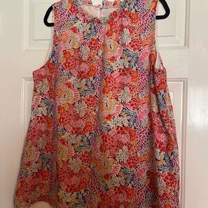 Floral Sleeveless Women's Top